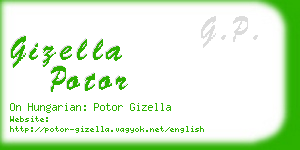 gizella potor business card